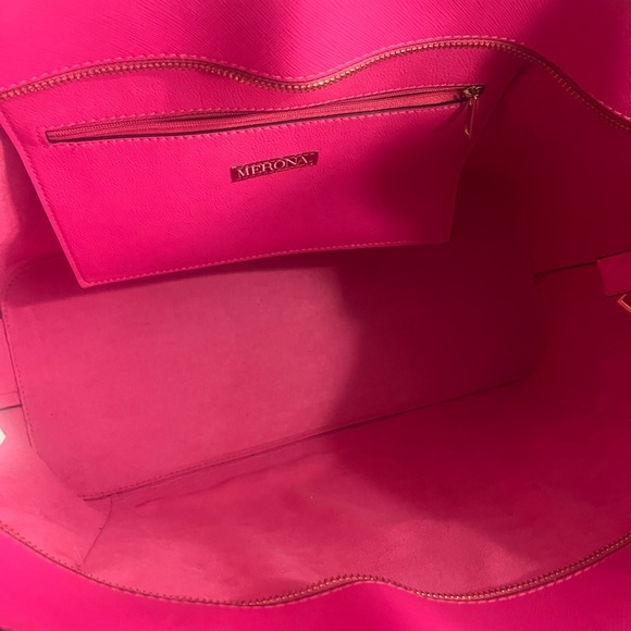 Large Merona Pink Tote Bag - Picture 3 of 4
